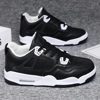 Spring Men's Shoes New Leather Surface Breathable Platform Casual Men's Shoes Fashion Basketball Shoes