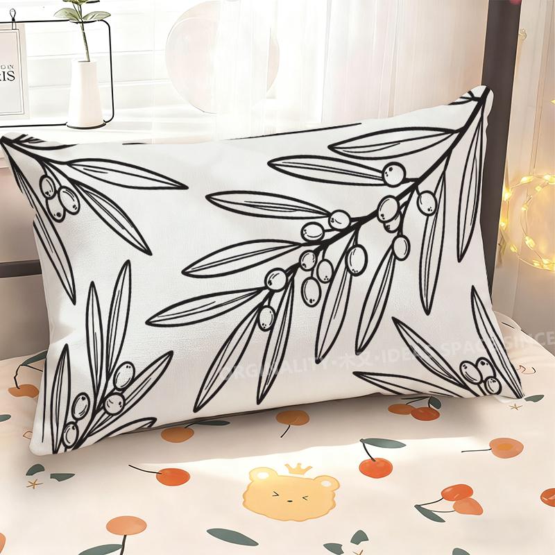 Olive Branch Pattern Pillowcase Suitable For Sofa Bedroom Car Pillow Cover Cushion Rectangular Back Cushion