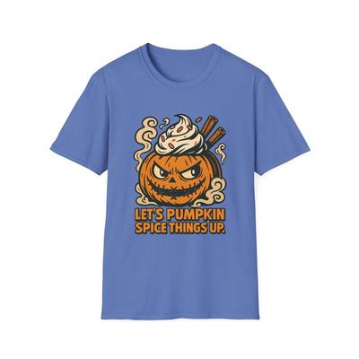 Unisex Softstyle T-Shirt Mischievous Jack-O’-Lantern Pumpkin Halloween Fall