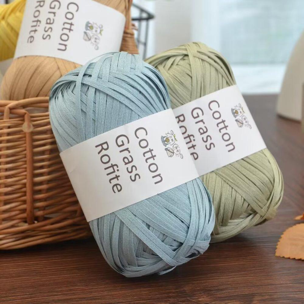 Multicolour Raffia Straw Yarn DIY Packaging Tape New Gift Wrapping Rope Knitting
