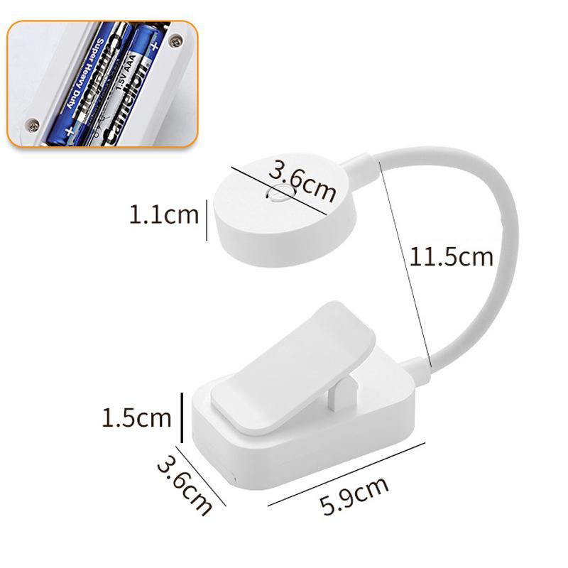 Folding Mini Clip Book Lamp Usb Rechargeable Led Night Light 3 Modes Eye Protection Stepless Dimmable Flexible Bedroom Reading