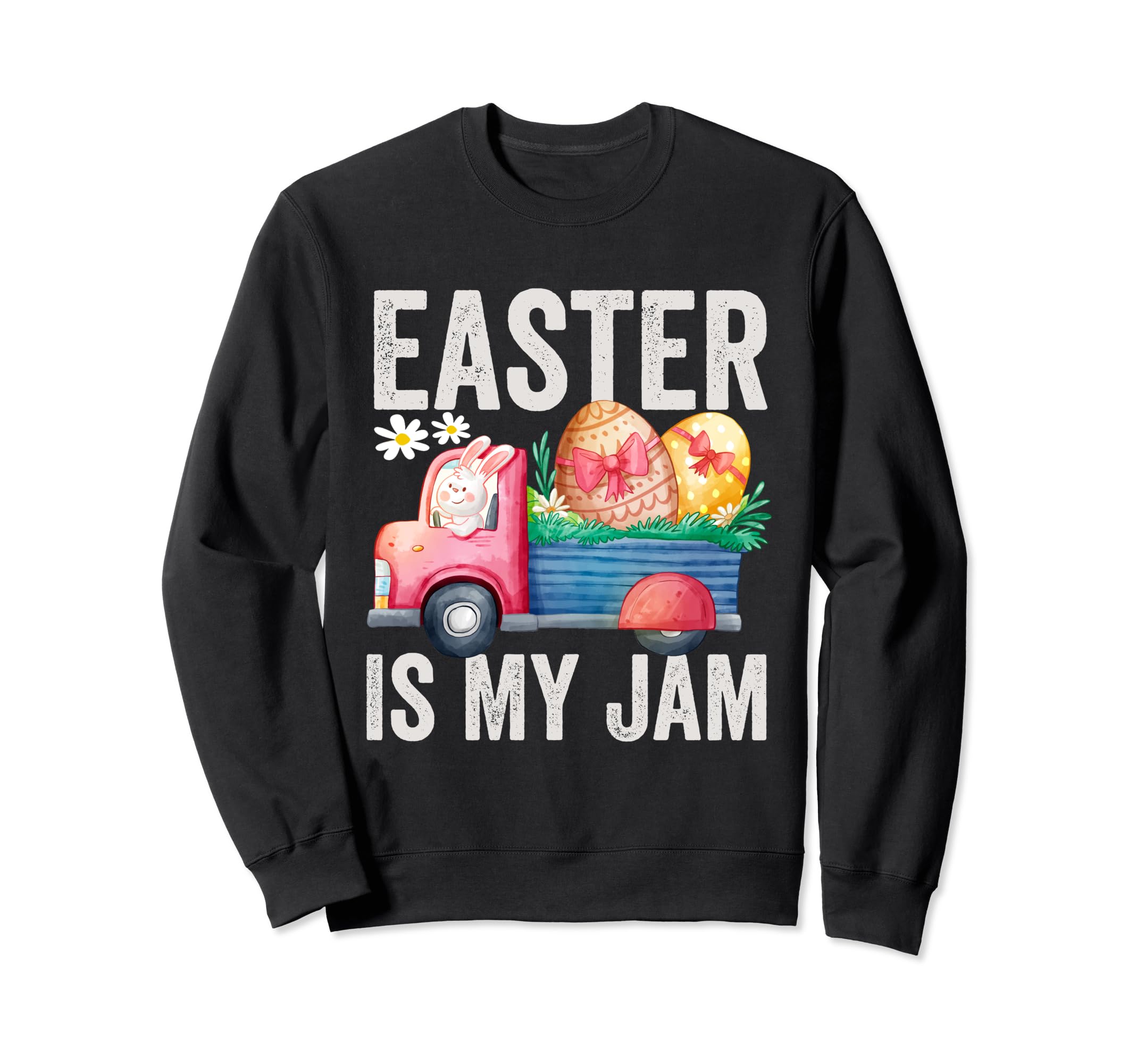 

Easter Is My Jam - Kids Monster Truck Bunny Boys Toddler Sweatshirt
