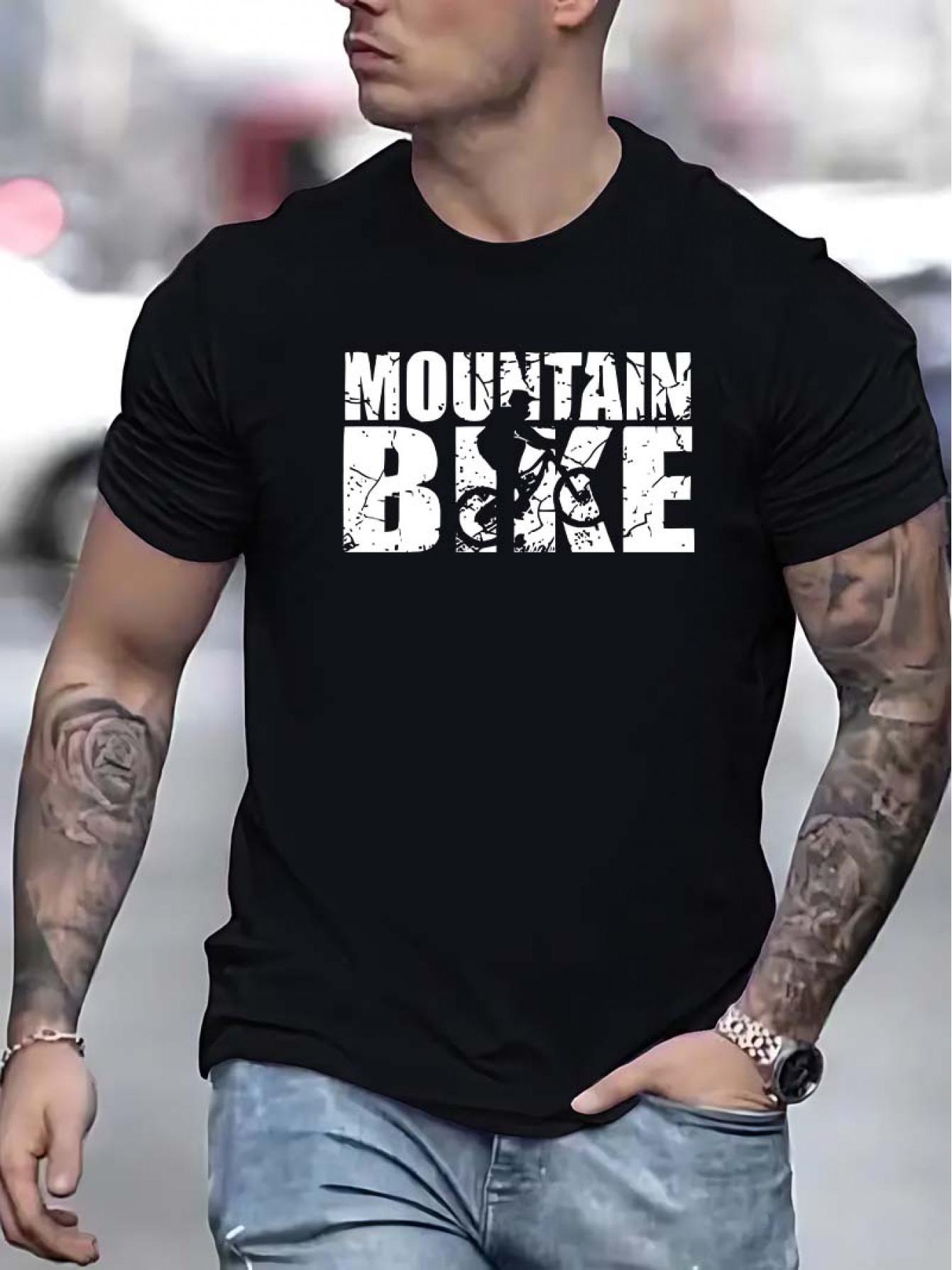Mountain Bike Graphic T-shirt - Casual Crew Neck XL