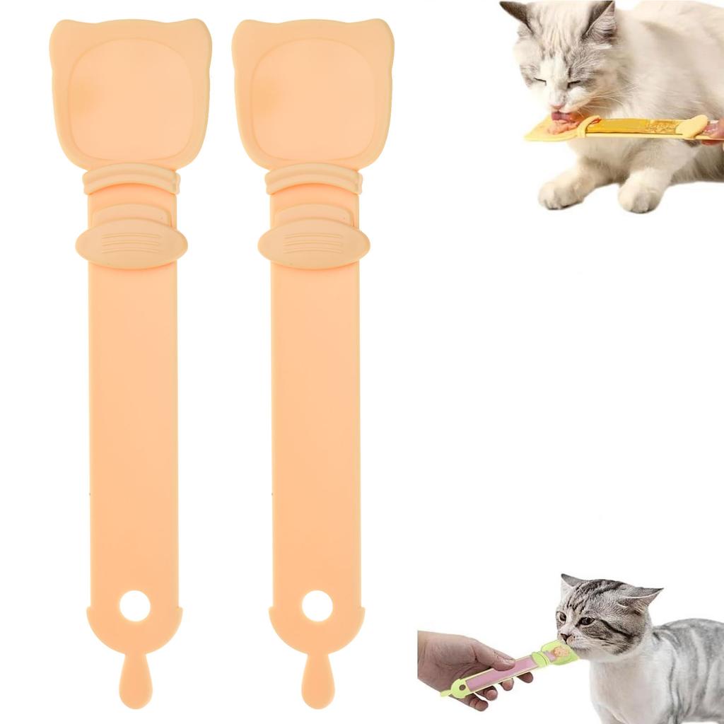 Pet Food Squeeze Spoon Cat Wet Treat Stick Feeding Scoop Dog Food Storage Spoon Easily Use Cat Wet Food Scoop Pet Supply