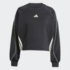 Adidas Women S looSe Layer Sweat 3 Stripe Crewneck Sweater Jl6...
