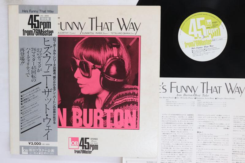 

Виниловая пластинка ANN BURTON Hes Funny That Way LDC3005 LOB 1980 Япония Obi Джаз Б/у
