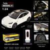 1:24 Tesla Alloy Car Model Simulation Toy - New Energy Vehicle for Kids