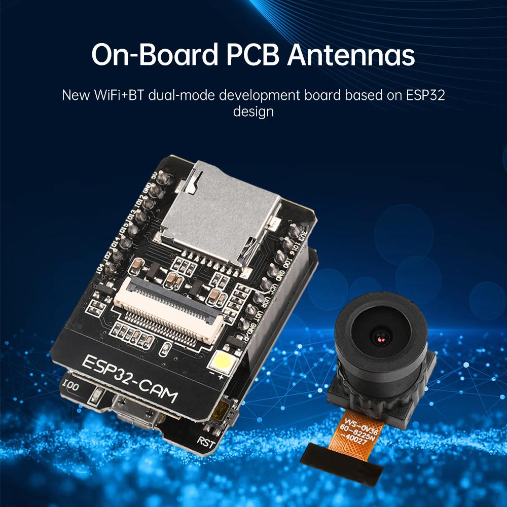 ESP32-CAM WIFI BT Development Board Bluetooth 2.0MP ESP32-S Module with OV2640 Camera MICRO USB to Serial Port