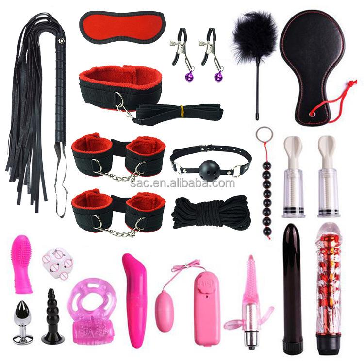 SacKnove Soft Nylon Luxury 26pcs Alternative Set Implementos De Tied Gear Sex Toys Restraint Bondage Kit for Adult