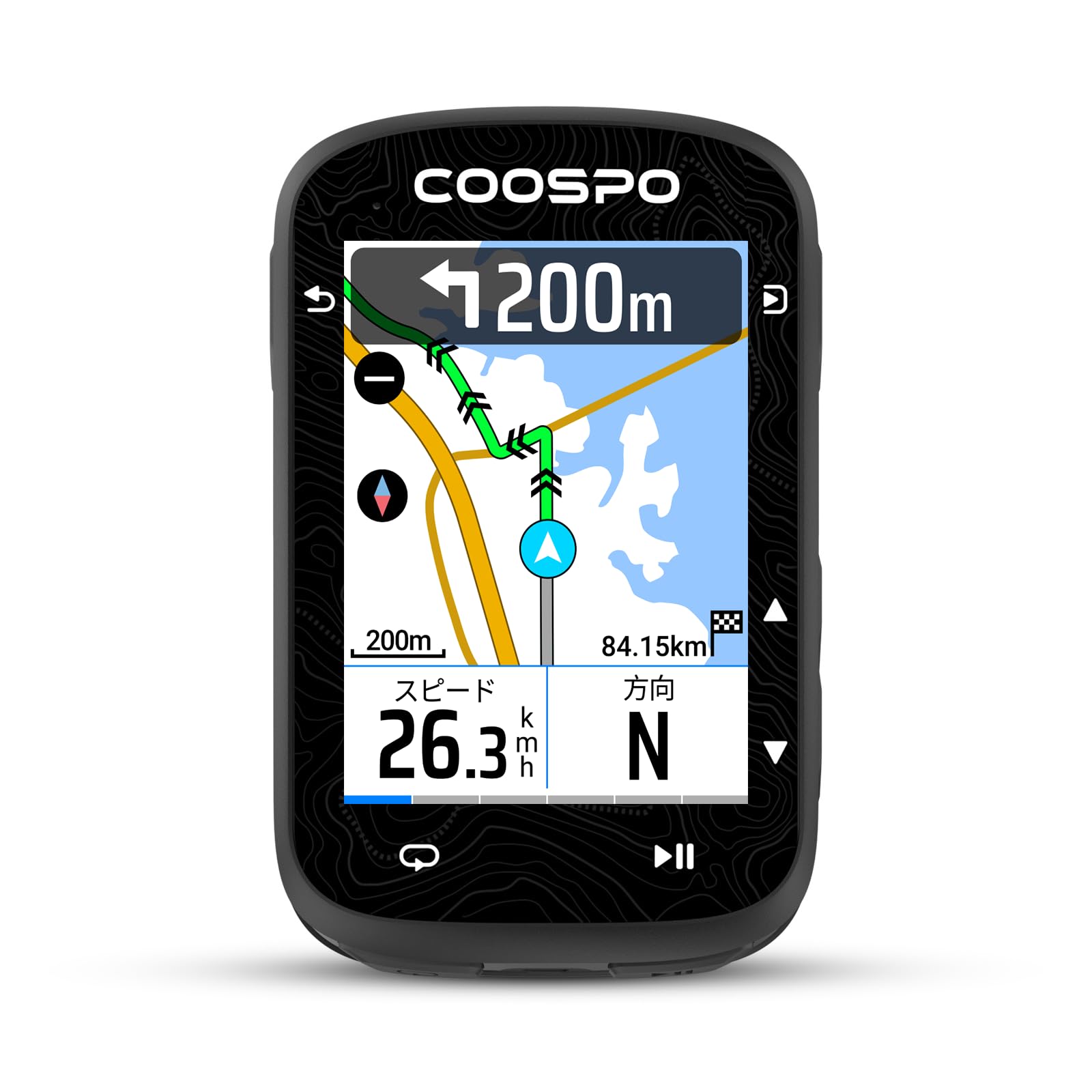 

COOSPO CS600 Велокомп ютер з кольоровим дисплеєм для велосипеда, шосейного велосипеда, бездротовий Bluetooth, сумісність зі Strava, автоматична яскравість, IP67, японська інструкція чорний
