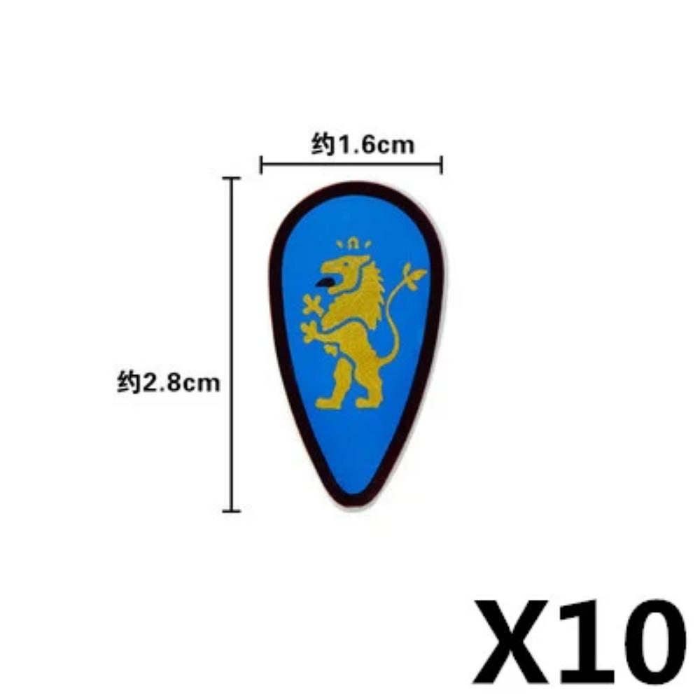 

MOC Военные Строительные Блоки Средневековые Фигурки Солдат Оружие Аксессуары Красный Лев Черный Орел Рыцарские Доспехи Щит Мини Кирпичики
