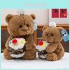 Cute Cartoon Chef Teddy Bear Holding Cake Plush Toy Doll For Kids Gift And Home Decor