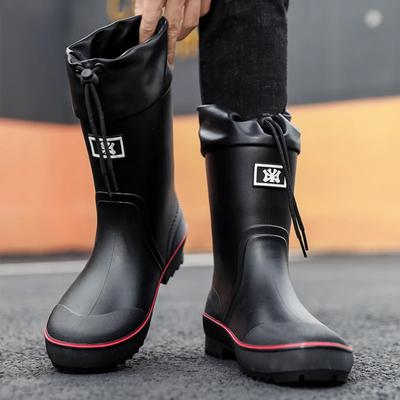 Fashion Men Rain Shoes Outdoor Fishing Camping Rain Boots Men Casual Non Slip Wear-resistant Waterproof Shoe Botas De Lluvia Para Hombre