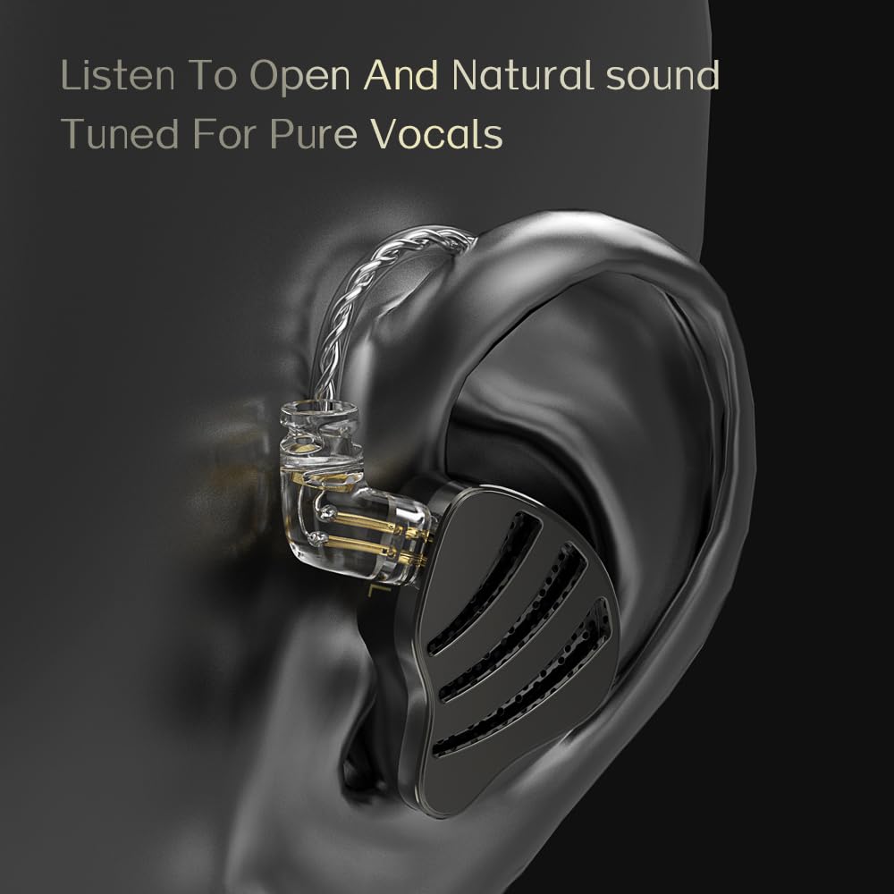 Hifi Kingdom ND-NICE Hybrid (1DD+1BA) Wired In-Ear Monitors Black with Mic