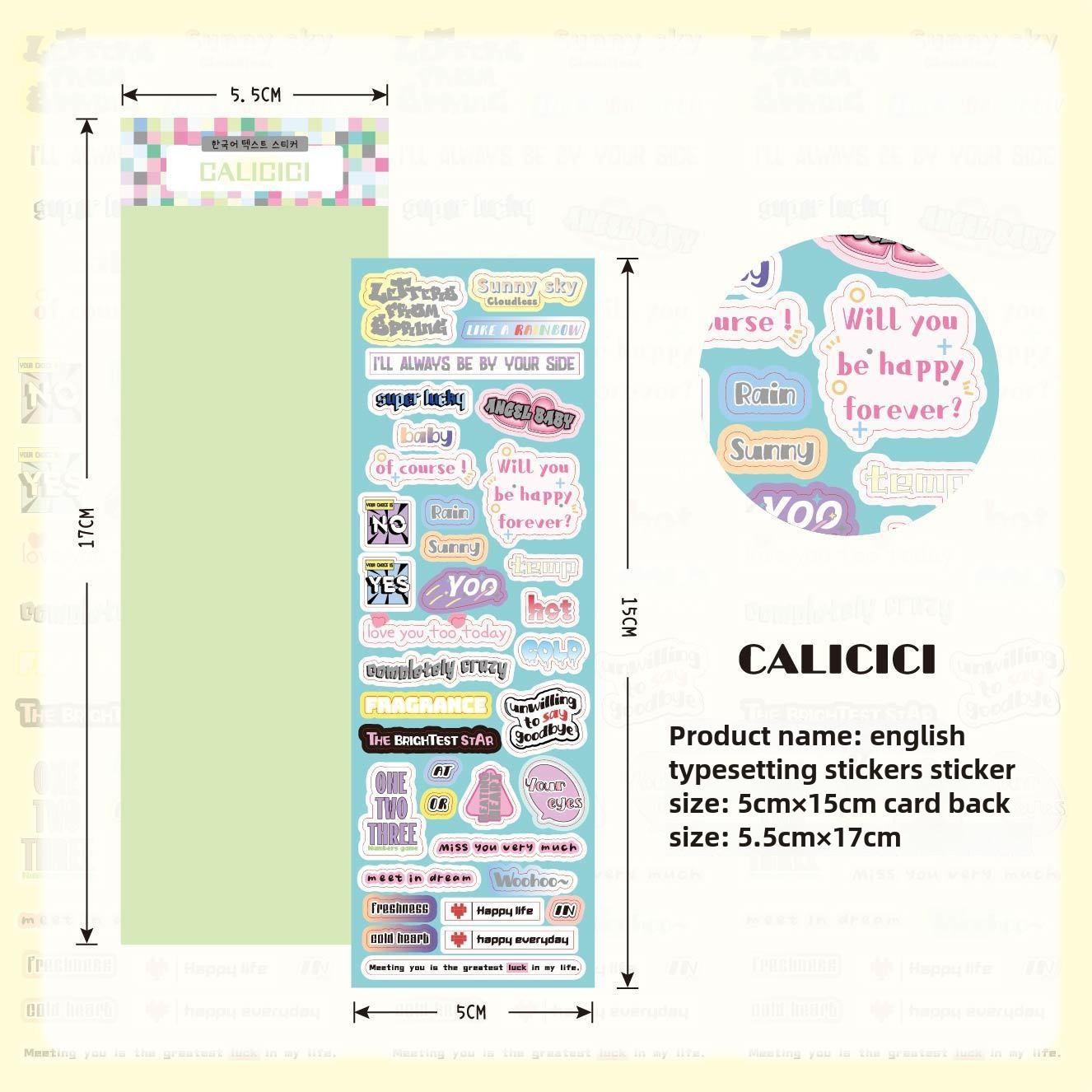 Текст Материал Серии Наклейки Ins Wind Универсальный Ручной Счет Goo Card — фото 12