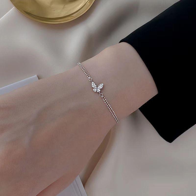 Fashion Silver Color Sparkling Adjustable Bracelets for Women Elegant Fine Bracelet New Wedding Party Jewelry Bracelet for Women