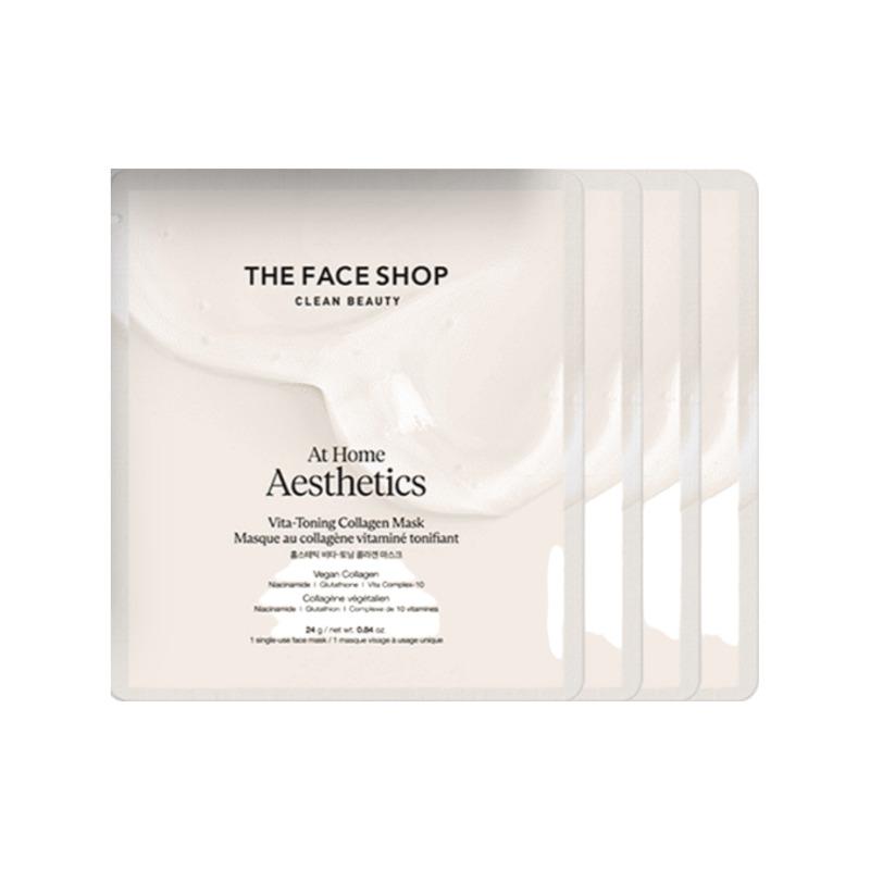 THE FACE SHOP Home Aesthetic Vita Toning Collagen Mask (4 Sheets)