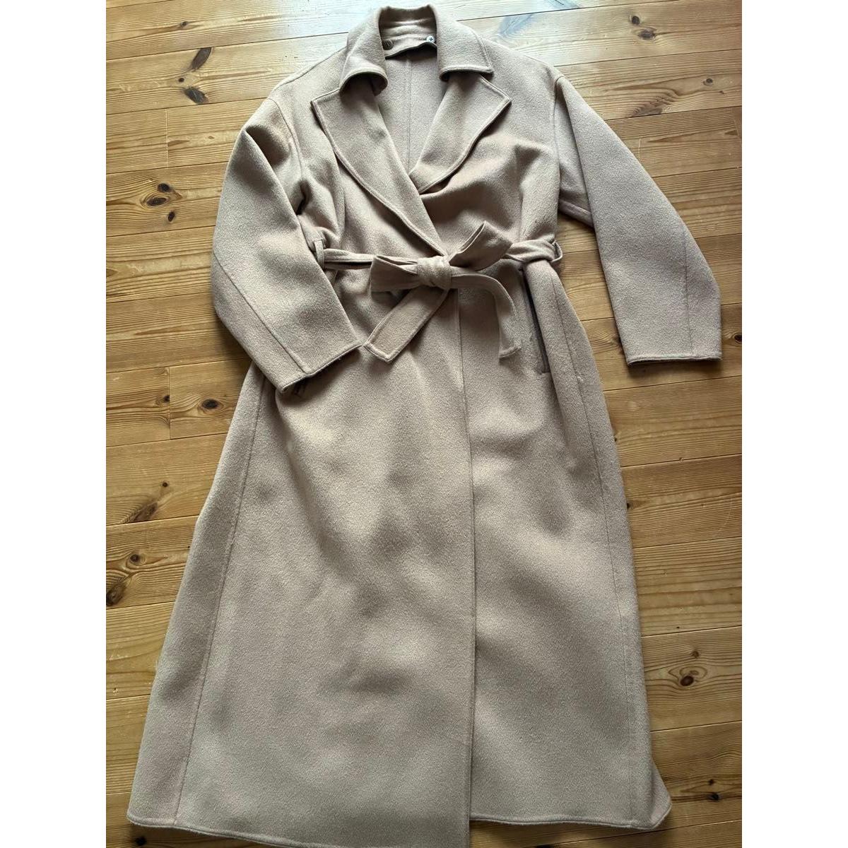 PLST Wool Blend River Coat M Plaste Beige Long Coat