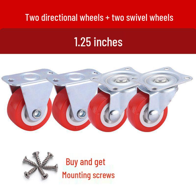 1-3 Inch Silent Swivel Caster Wheels with Brakes for Furniture and Trolleys