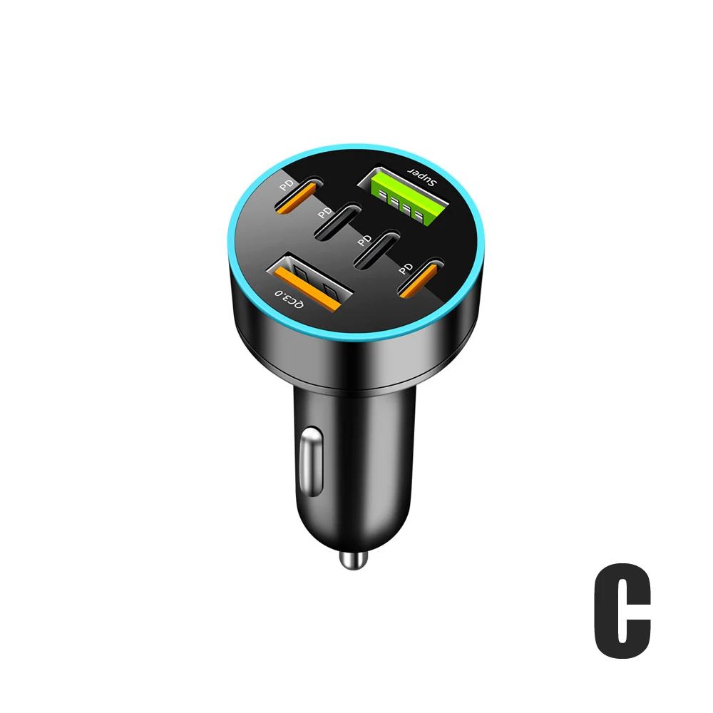 

1 шт. Автомобильные аксессуары для интерьера, черное зарядное устройство USB 66 Вт, быстрое зарядное устройство для автомобиля, цифровой дисплей, быстрое зарядное устройство, автомобильный адаптер для зарядного устройства для Xiaomi Huawei