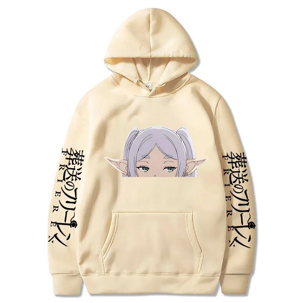 Frieren Beyond Journey's End Hoodie Women Men Unisex Long Sleeve Warm Streetwear Autumn Winter Harajuku Sweatshirts