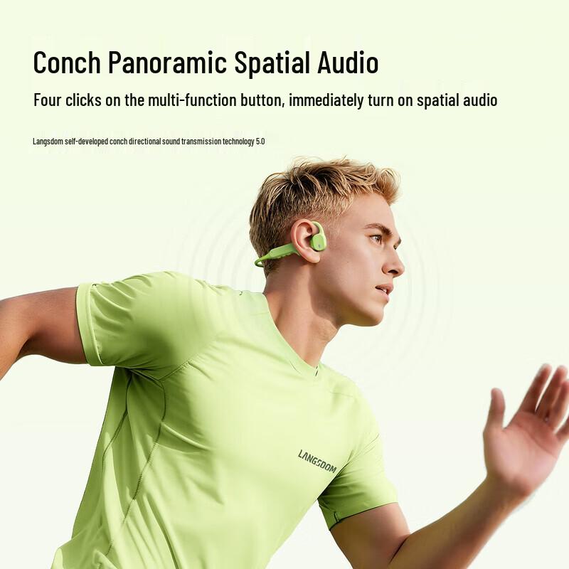 Lansidun AirWave Max Open-Ear Bone Conduction Sport Headphones