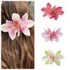 Bohemian Style Hairpin Double Large Artificial Cymbidium Flower Hair Clip For Women And Girls Fashion Accessory