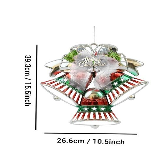 Christmas Tree Decoration Items Big Bells for Main Door Tree Wall Hanging Props Ornaments Accessories Xmas Decor for Home Office