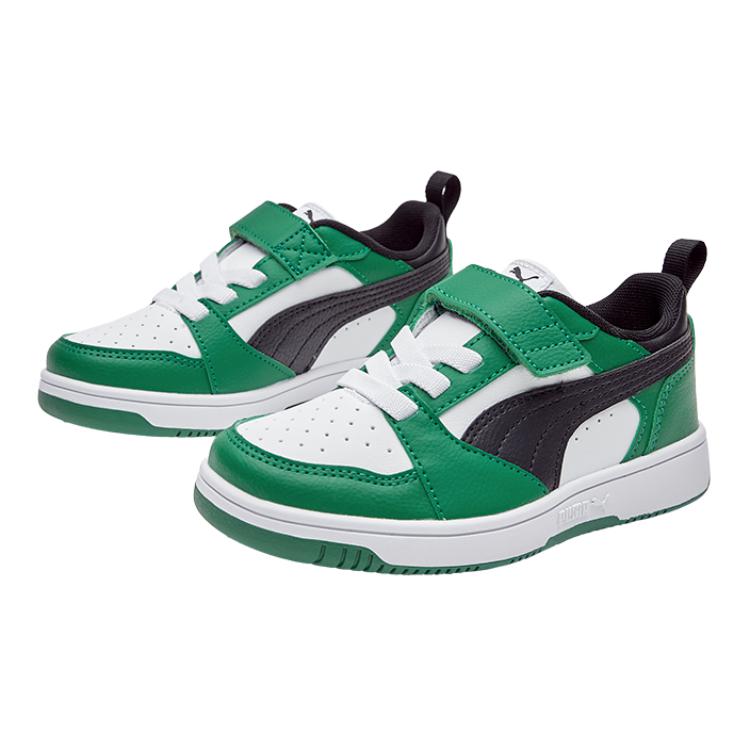 Puma Rebound V6 Comfortable Versatile Low-Top Kids Skate Shoes Kids Sneaker Green 397419-05