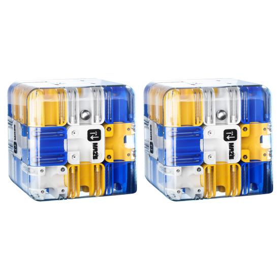 1/2Pcs 3D Puzzle Maze Cube Brain Teaser Rolling Ball Maze Cube Spatial Recognition Logical Thinking Improving Bead Maze Educational Toy