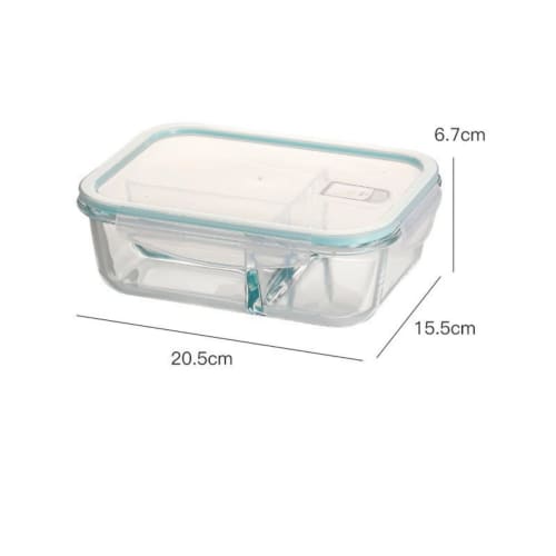 Conutoo Heat-Resistant Container, Bento Box, Heat-Resistant Glass Storage Container, Clear Glass with Lid, Microwave Safe, Dishwasher Safe, Oven Safe,