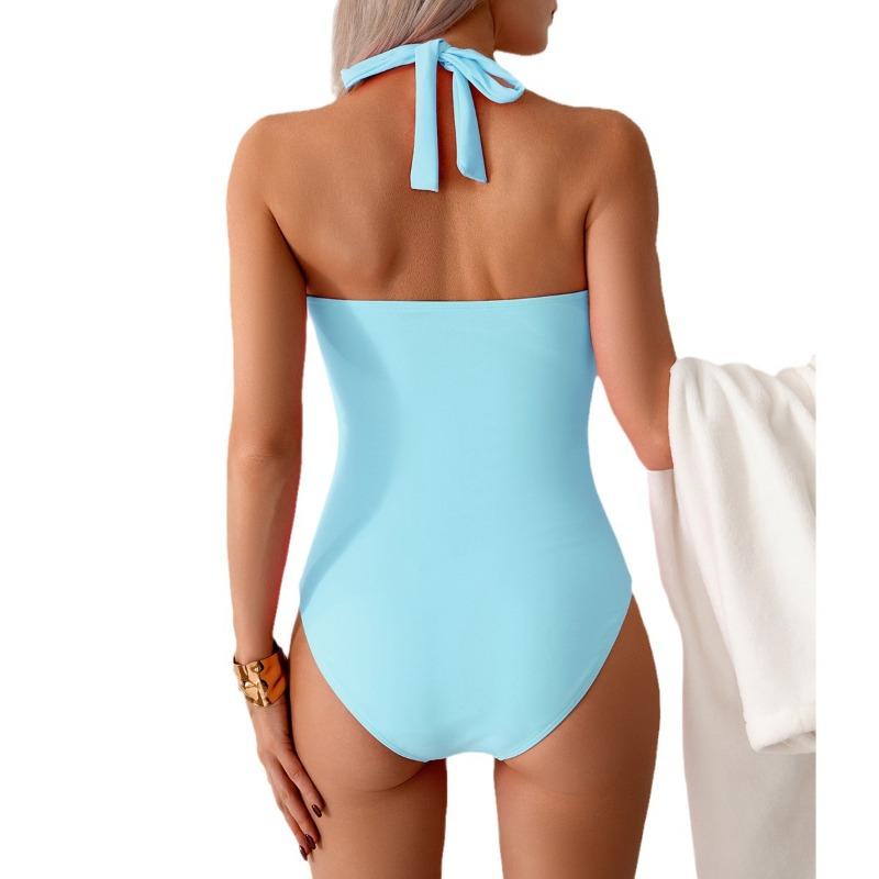 New One-piece Swimsuit Women's European and American Sports Swimsuit Bikini Huludao Factory
