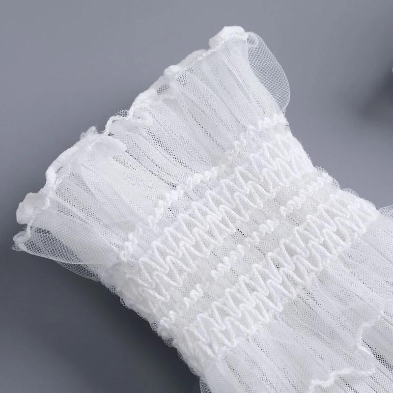 Perfect Match 1Pair Women Fake Cuff Sweet Floral Lace Horn Cuffs Shirt Detachable Fake Sleeves Sweater Wrist Cuffs Sweater Blouse Horn Cuffs