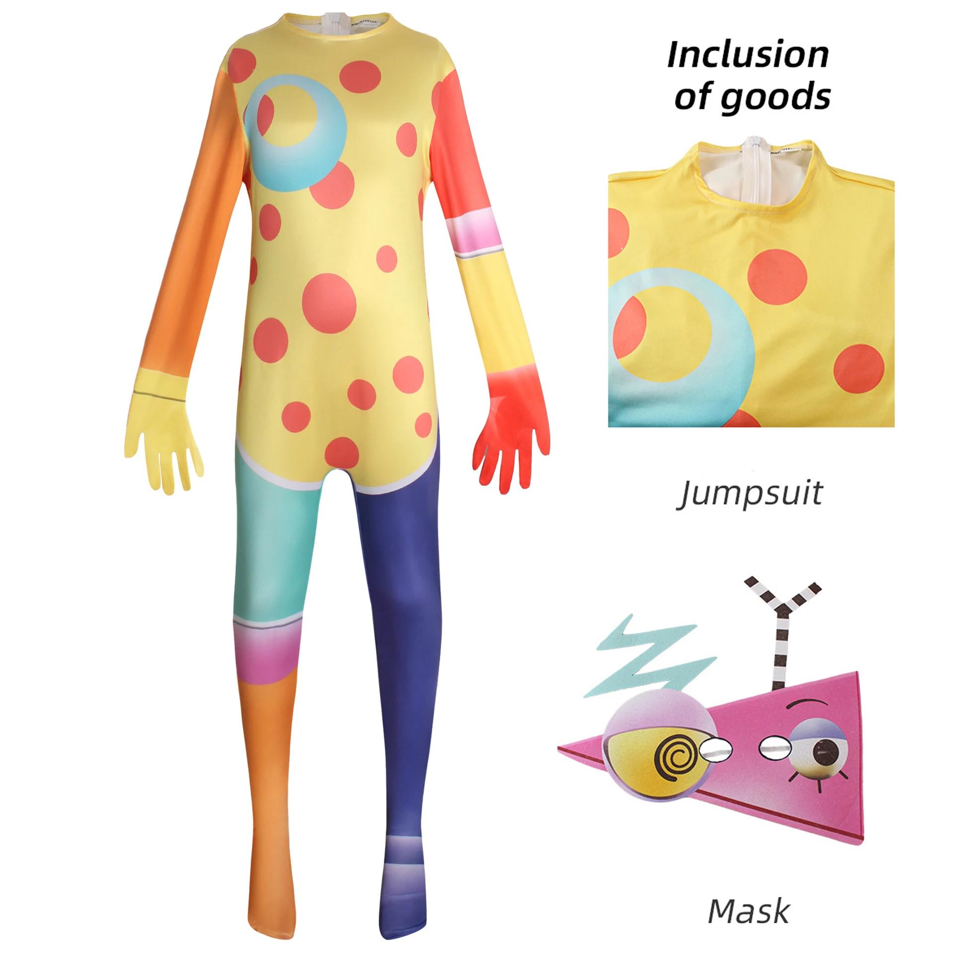2025 Anime Geweldig Digitaal Circus Cosplay Pomni Cosplay Kostuum Halloween Ragatha Jax Caine Theater Kinderen Grappige Cosplay 140 beige
