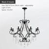 American Country Style Crystal Chandelier Iron Nordic Modern Living Room Candle Chandelier Bedroom Home Decoration Lighting