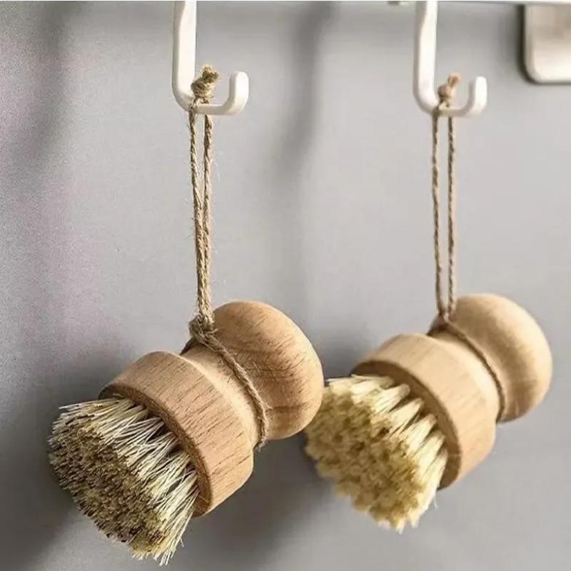 1pcs Kitchen Cleaning Brush Wooden Dish Brush with Natural Sisal and Coconut Durable Portable Eco Friendly Zero Waste