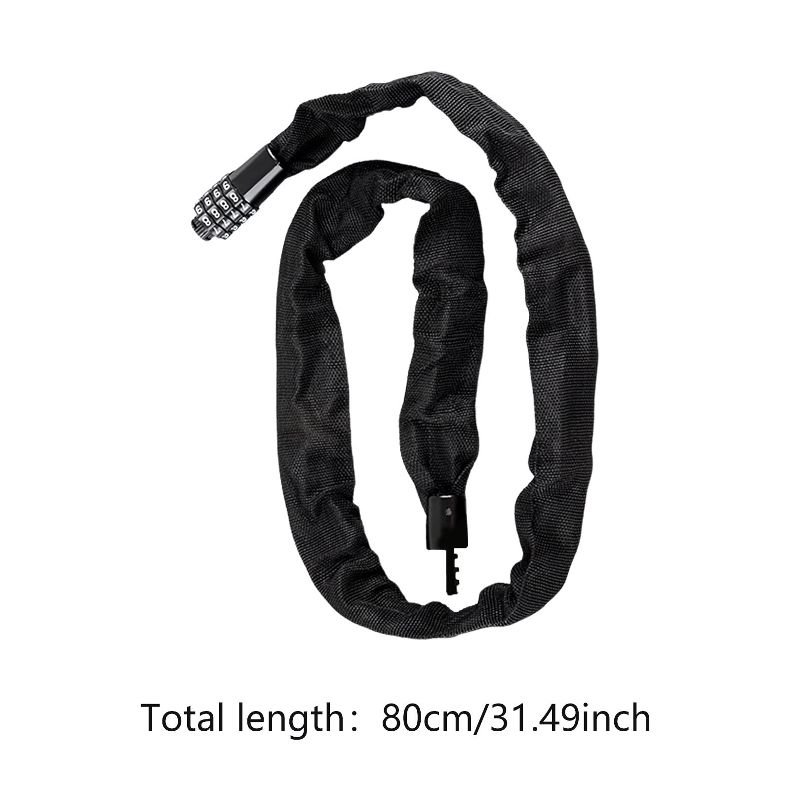 

Anti-Theft Bike Chain Combination Lock Universal Anti-Theft Long Bicycle Lock Chain for Skateboard 80/100/120cm