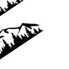 2PCS Car Decal Mountain Tree Forest Pattern Car Side Body Graphic Sticker Universal for Vehicle RVs Yachts Trucks