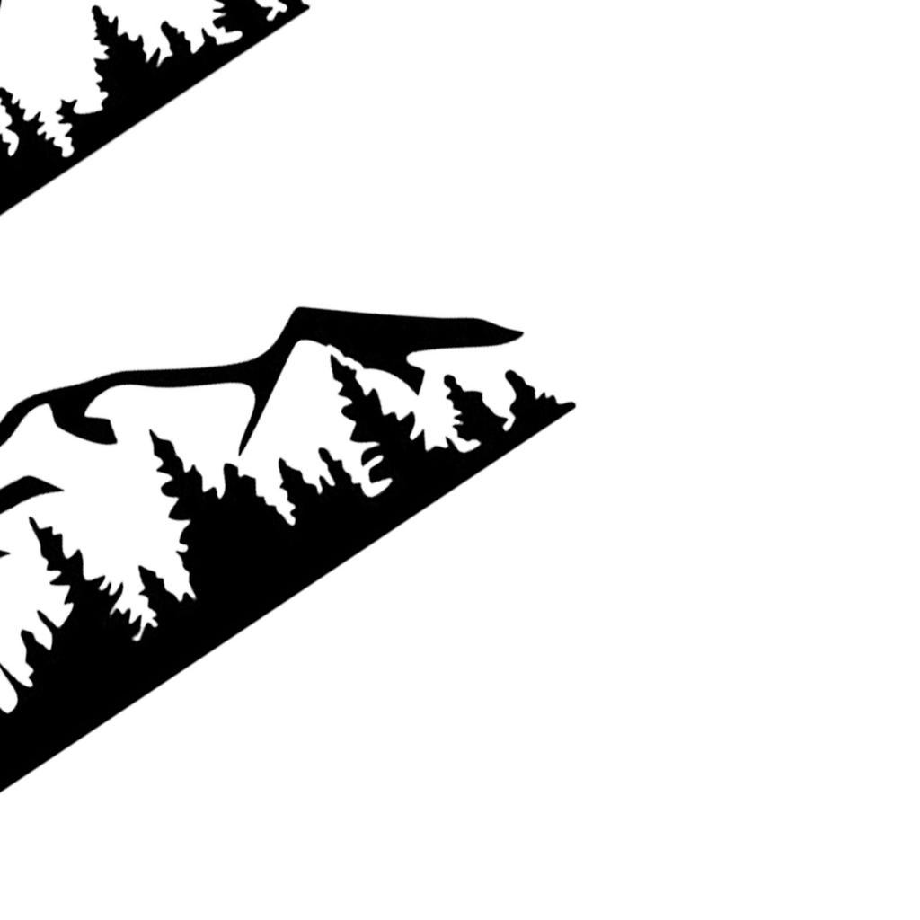 2PCS Car Decal Mountain Tree Forest Pattern Car Side Body Graphic Sticker Universal for Vehicle RVs Yachts Trucks
