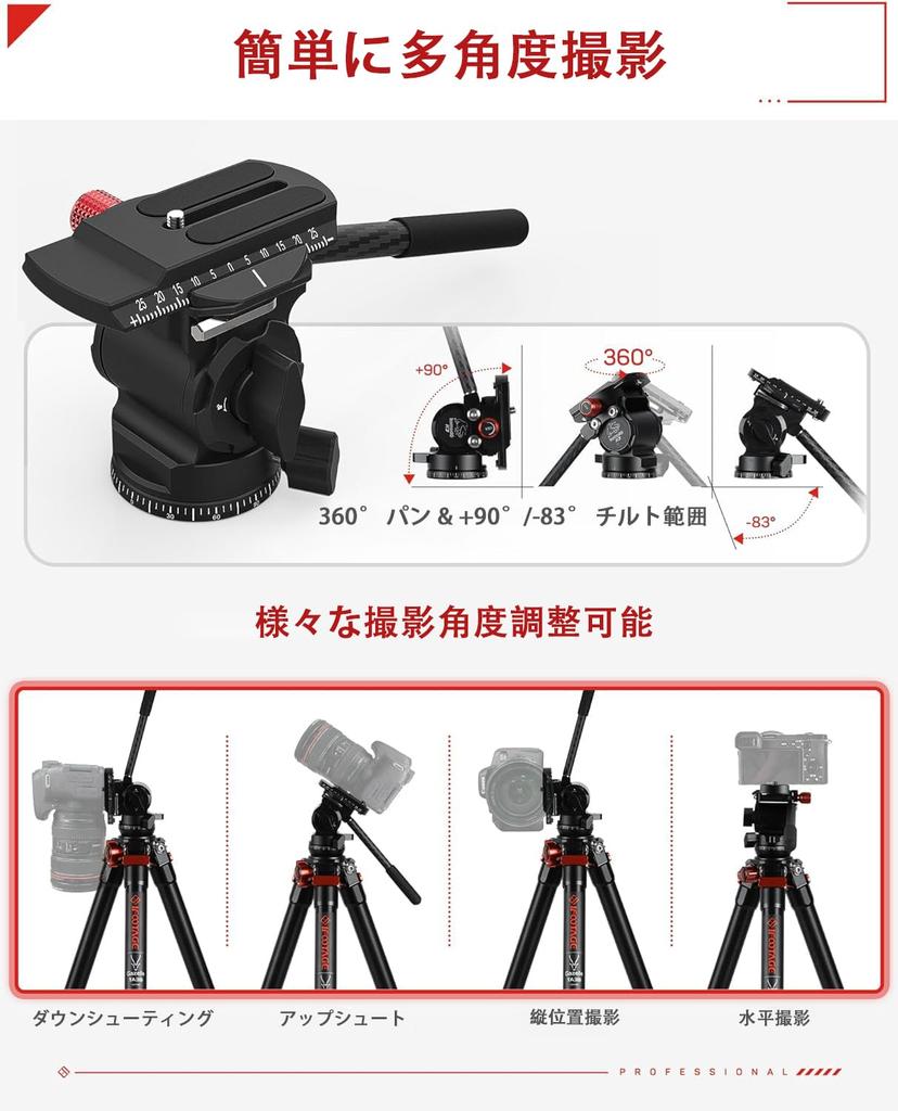 IFOOTAGE TA3B Aluminum Alloy Camera Tripod with Quick 157cm Adjustable Pan Compact Travel Tripod for DSLR Digital DV and 5kg Weight Capacity Tripod,