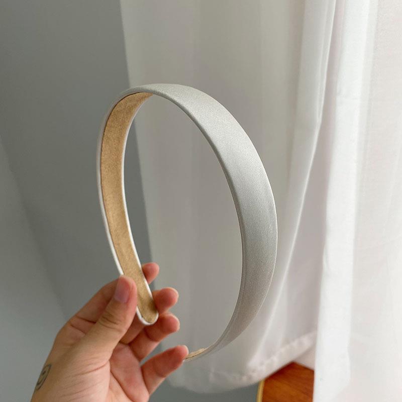Simple Solid Color Satin Headbands For Women Smooth Wide Hairbands Girls Hair Hoop Band Headwear French Style Hair Accessories