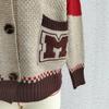 New Knitted Cardigan Autumn Edition Color blocked Women's Sweater Jacket, Loose Casual Top for Outer Wear 3522 KTB