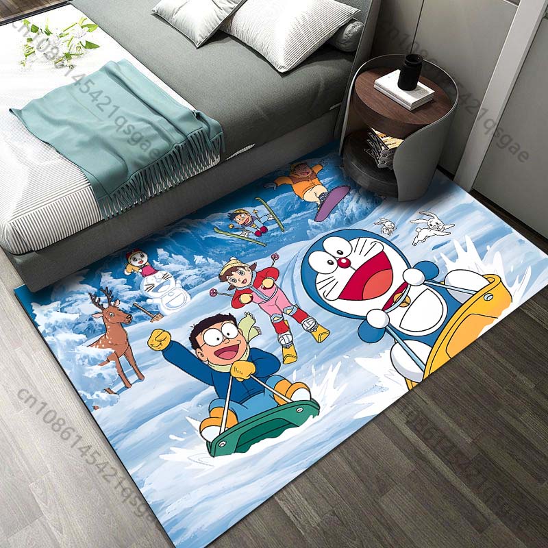 Japan D-Doraemon with Friends Print Carpet for Living Room Bedroom Kid's Room Home Decor Non-slip Mat Area Rug Luxury Gift