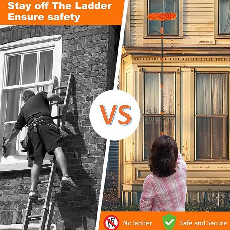 Telescopic Microfiber Long Handle Cobweb High Duster Multi-Function Dusting Cleaning Supplies For Shelf Wall Window Cleaning