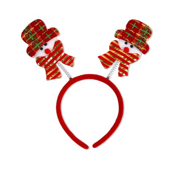 Christmas Hairband for Adults Kids Festive Hair Accessory Santa Claus Snowman Hairband for All Ages Xmas Parties Dress-up