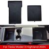 Center Console Organizer Tray Storage Box Stowing Tidying Lower Bottom Mat Tray Cup Pads For New Tesla Model 3 Highland 2026