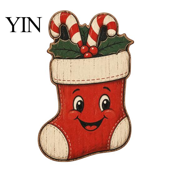 Wooden Simulation Soap Shapes Christmas Table Decorations, Santa Claus Snowman Reindeer Desktop Ornaments, Party Toppers Distressed Tiered Tray Decor
