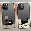 Funda Back Phone Cover Case for iPhone 17 Pro Max 15 7 8 SE 12 16 Plus XS XR 11 14 13 Mini Air Cute Cat