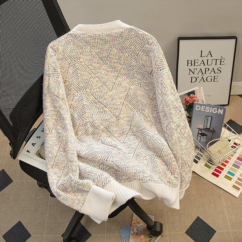 Sibaishe Strick-Cardigan mit V-Ausschnitt