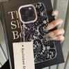 Black Lace Pattern Personalized Mobile Phone Case For iPhone 17 16 Pro Max 15 14 Plus 13 12 11 XS X XR 16E 17 Air Soft Cover